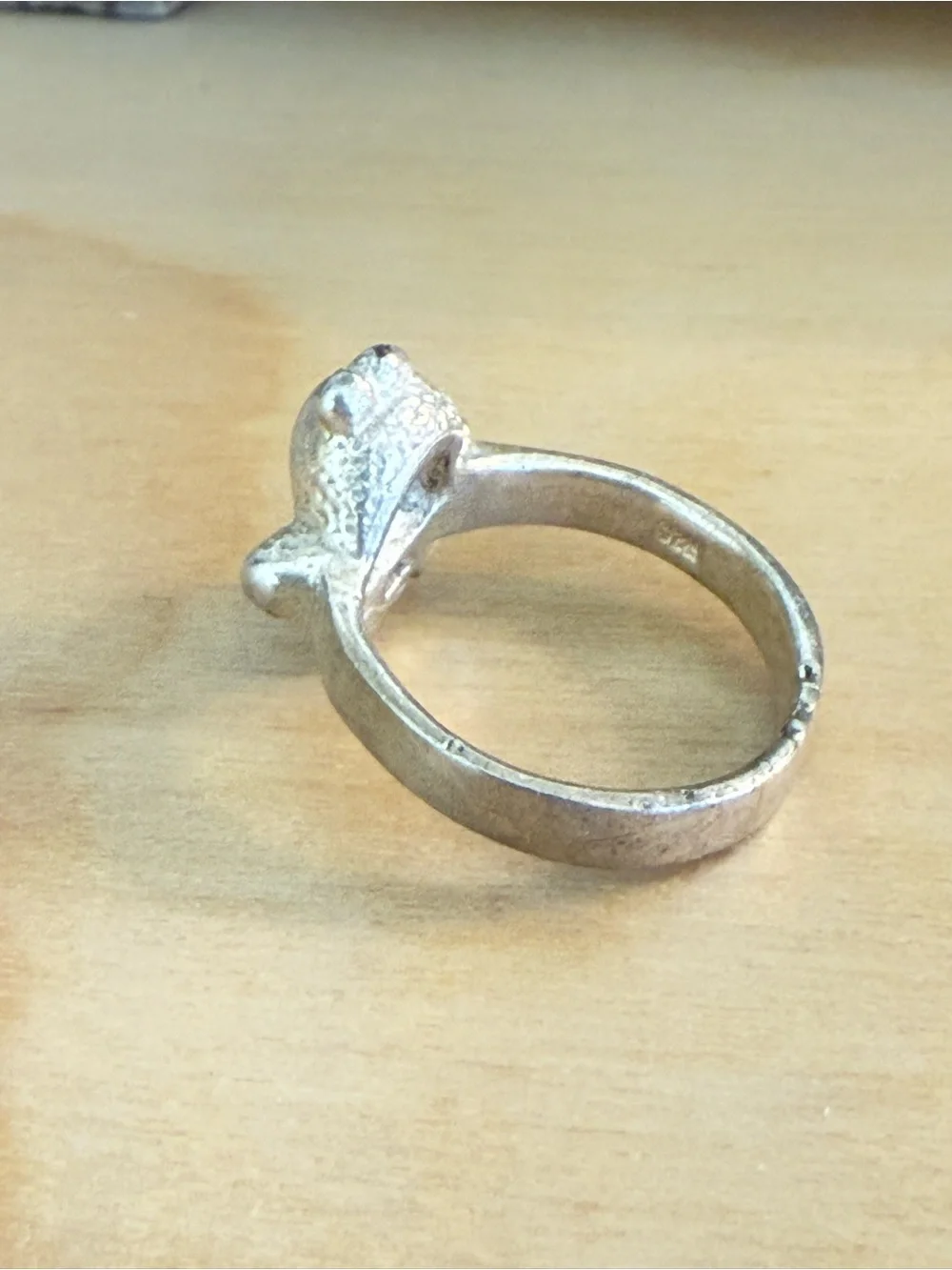 Vintage Sterling Silver Frog Ring